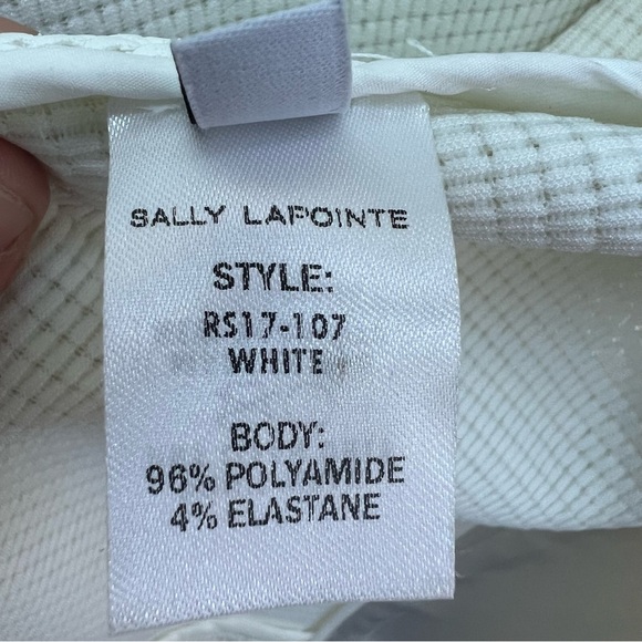 Sally LaPointe size 2 light cream/ white open structured blazer, woven material - Picture 8 of 9